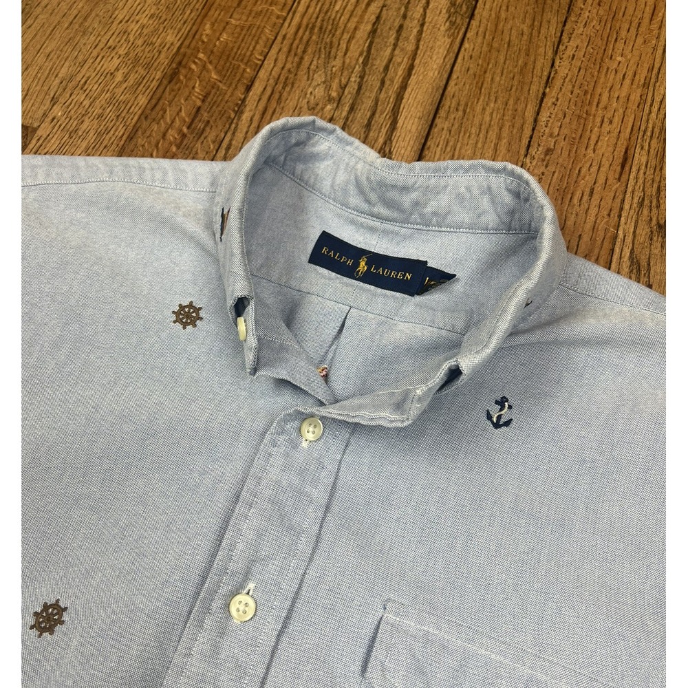 Polo Ralph Lauren Nautical Anchor Sailing Short Sleeve Embroidered Men's Large